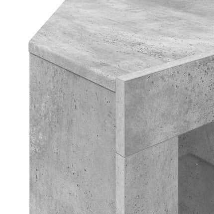 Hjørne LED TV Skab 100x40x68cm Beton Grå Konstrueret træ