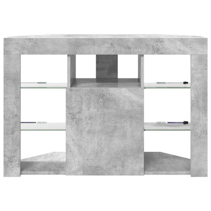 Hjørne LED TV Skab 100x40x68cm Beton Grå Konstrueret træ