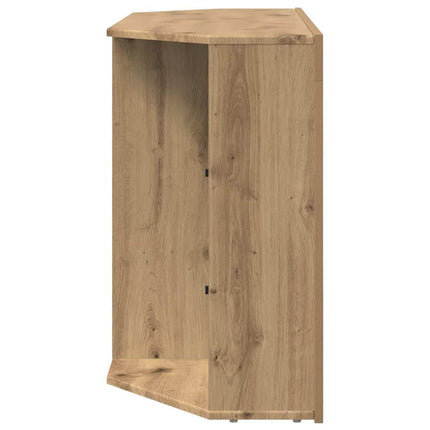 Hjørne LED TV Skab 100x40x68cm Artisan Egetræ Konstrueret træ