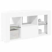 Hjørne LED TV Skab Hvid 100 x 40 x 50 cm Konstrueret træ