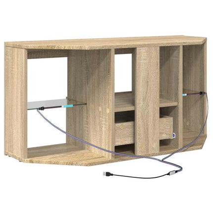 Hjørne LED TV Skab Sonoma eg 100 x 40 x 50 cm Konstrueret træ
