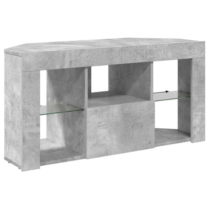 Hjørne LED TV Skab 100 x 40 x 50 cm Beton Grå Konstrueret træ