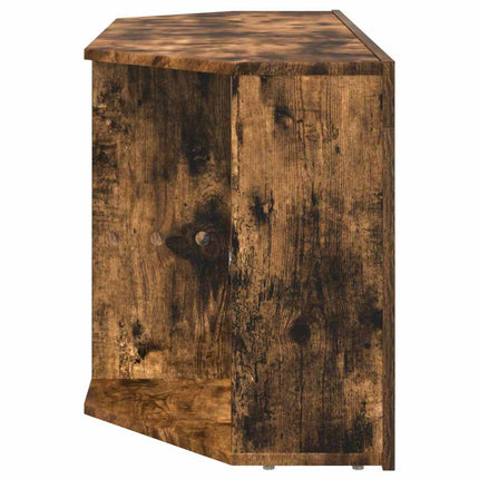 Hjørne LED TV Skab 100 x 40 x 50 cm Røget eg Konstrueret træ