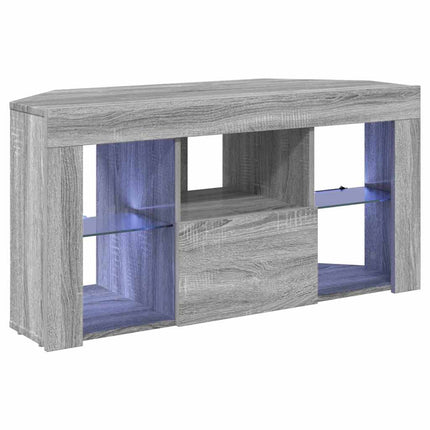 Hjørne LED TV Skab 100 x 40 x 50 cm Grå Sonoma Konstrueret træ