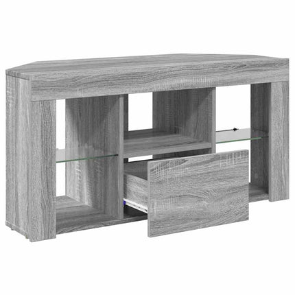 Hjørne LED TV Skab 100 x 40 x 50 cm Grå Sonoma Konstrueret træ