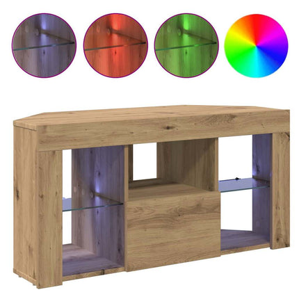 Hjørne LED TV Skab 100 x 40 x 50 cm Artisan Egetræ