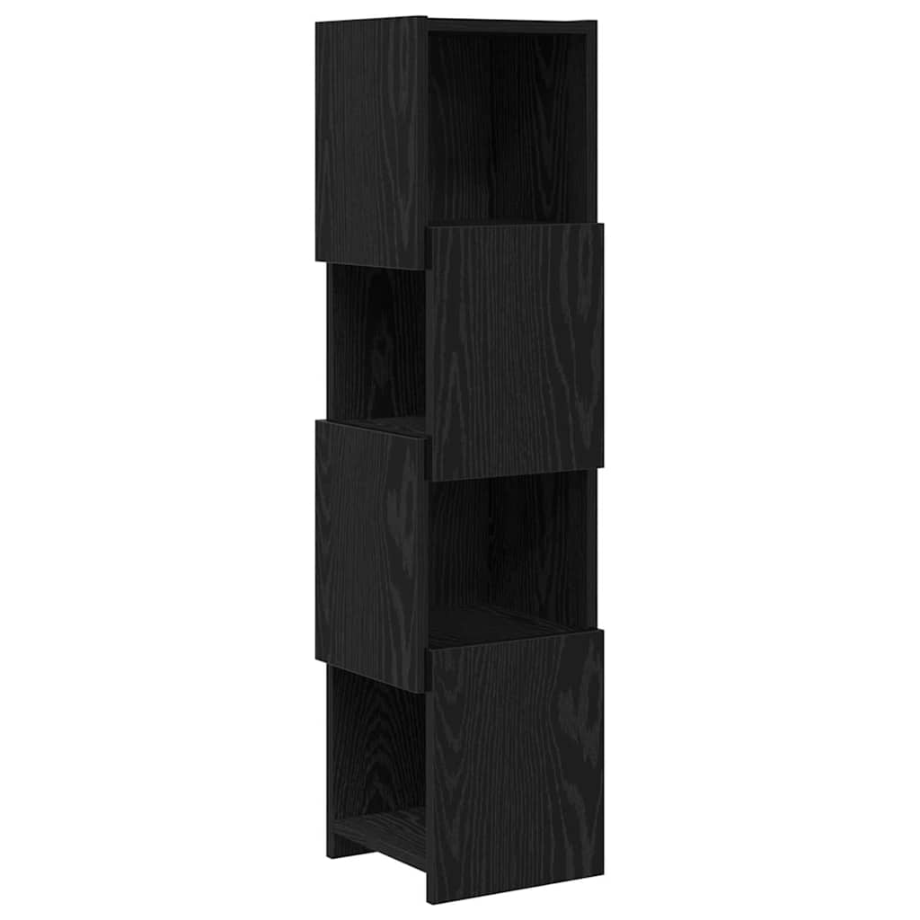 Hjørneskab Sort eg 25,5x25x102cm Konstrueret træ