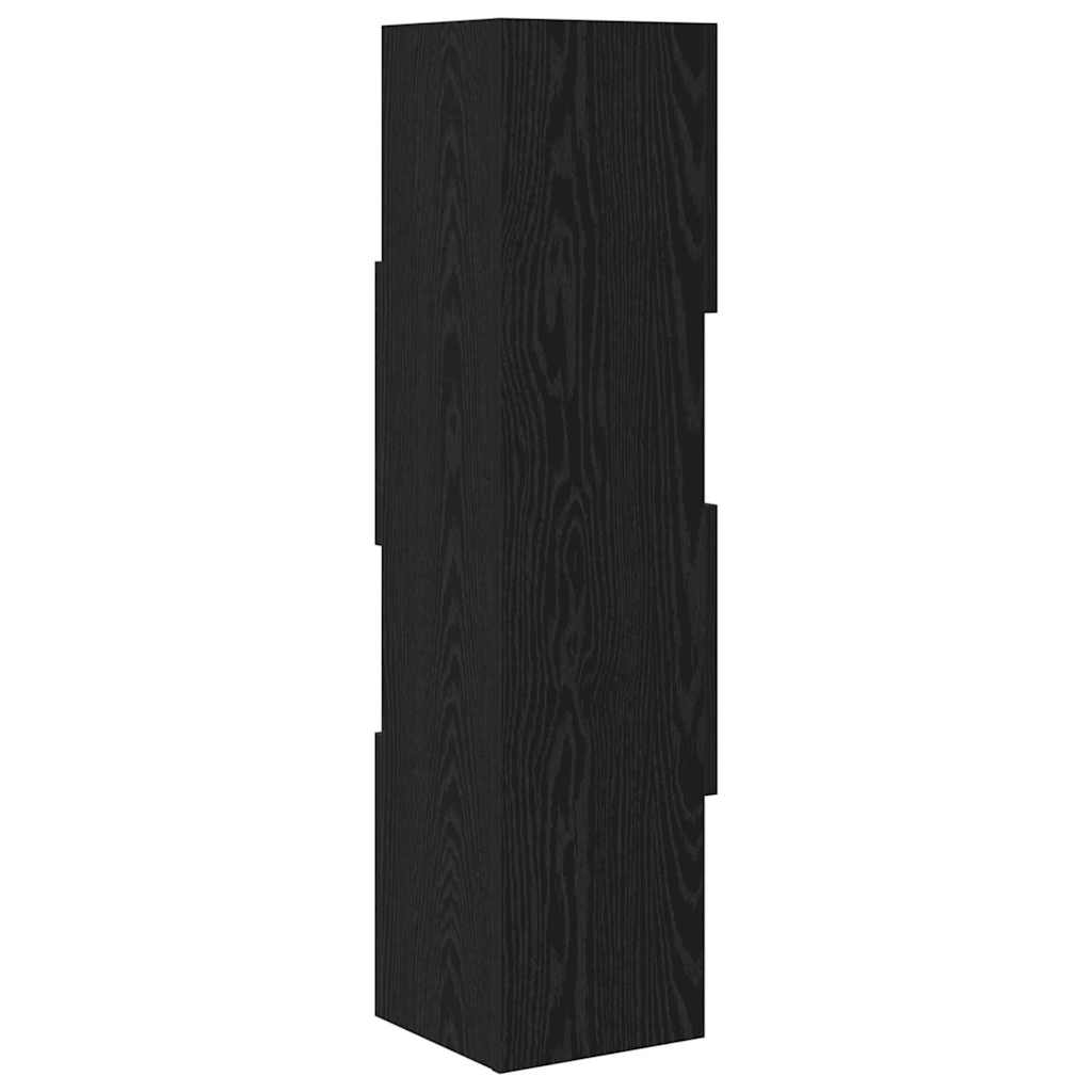 Hjørneskab Sort eg 25,5x25x102cm Konstrueret træ
