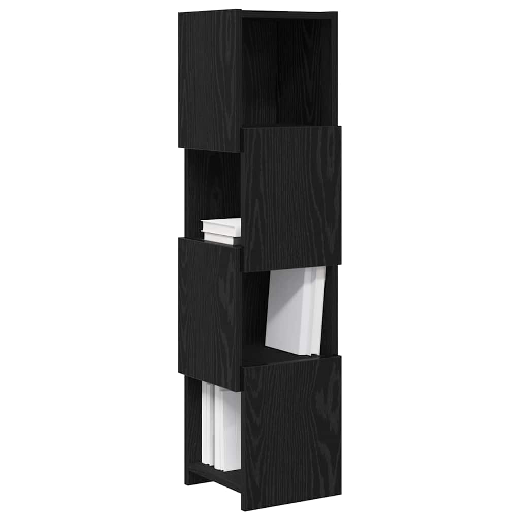Hjørneskab Sort eg 25,5x25x102cm Konstrueret træ