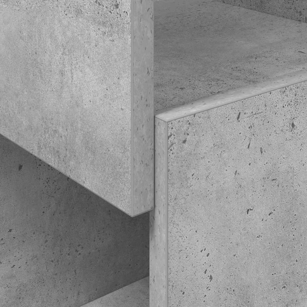 Hjørneskab Beton Grå 25,5x25x102cm Konstrueret træ
