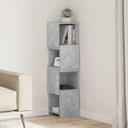 Hjørneskab Beton Grå 25,5x25x102cm Konstrueret træ