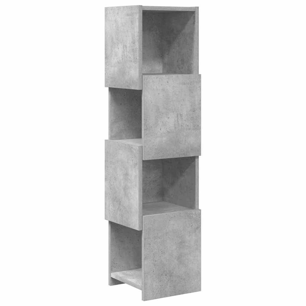 Hjørneskab Beton Grå 25,5x25x102cm Konstrueret træ