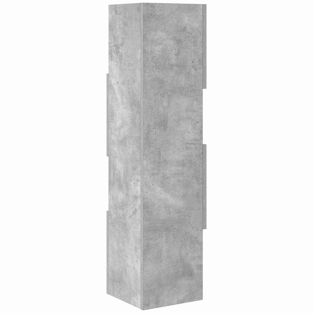 Hjørneskab Beton Grå 25,5x25x102cm Konstrueret træ
