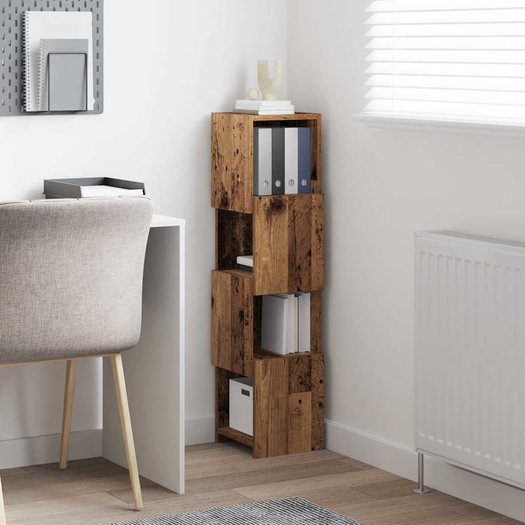 Hjørneskab Gammelt træ 25,5x25x102cm Konstrueret træ