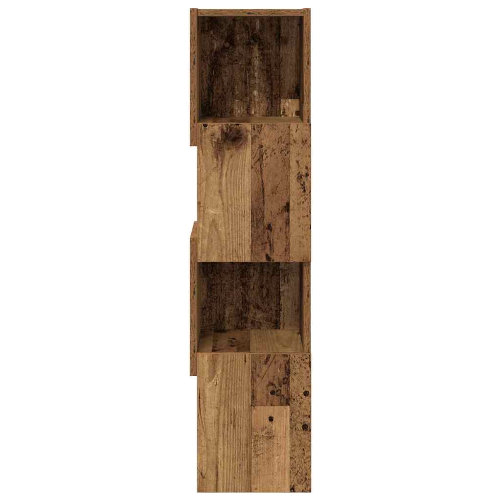 Hjørneskab Gammelt træ 25,5x25x102cm Konstrueret træ
