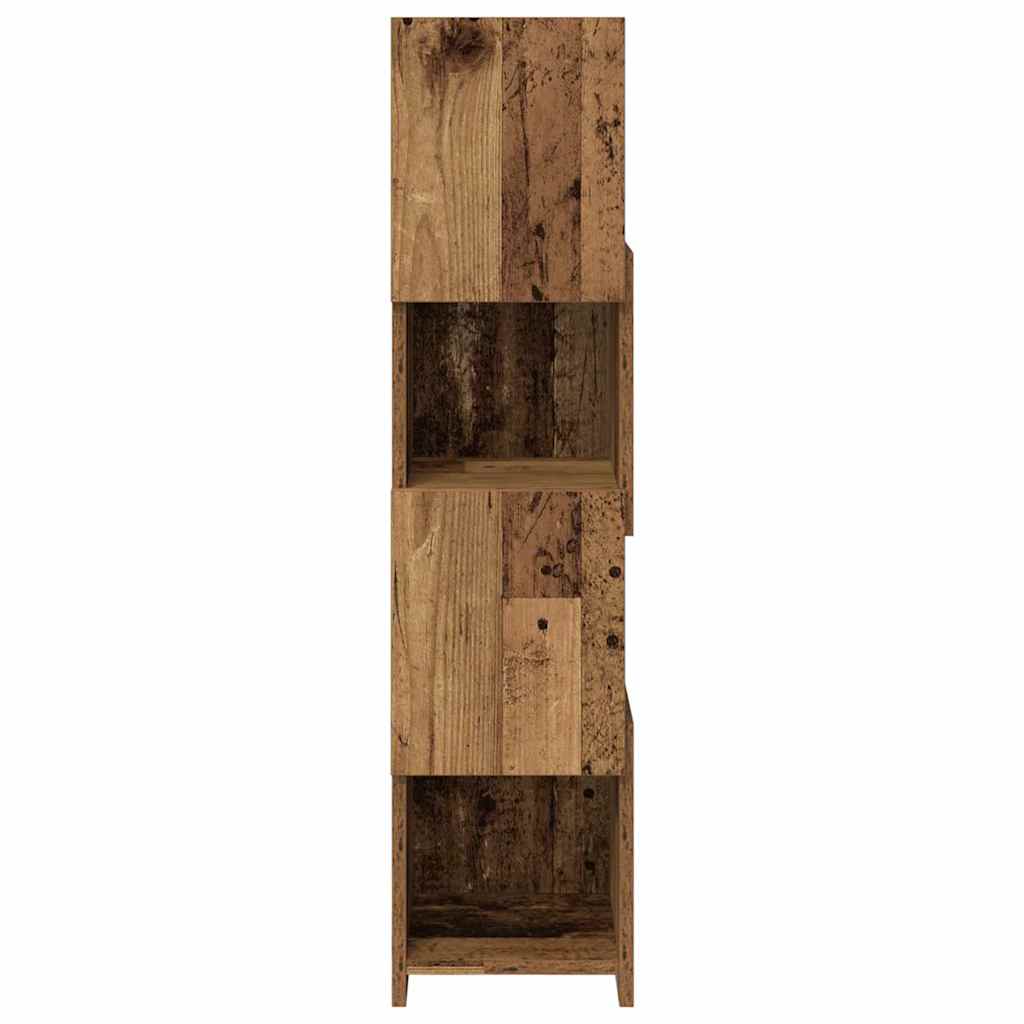 Hjørneskab Gammelt træ 25,5x25x102cm Konstrueret træ