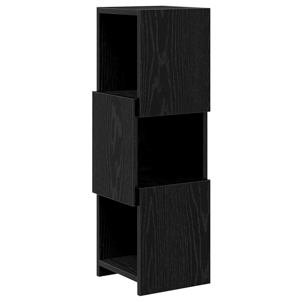 Hjørneskab Sort eg 25,5x25x80cm Konstrueret træ