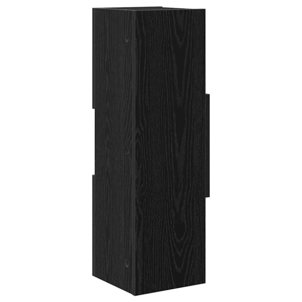 Hjørneskab Sort eg 25,5x25x80cm Konstrueret træ