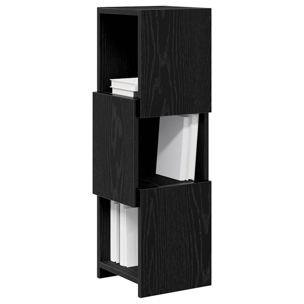 Hjørneskab Sort eg 25,5x25x80cm Konstrueret træ
