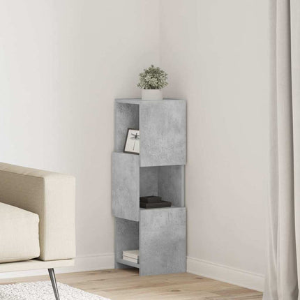 Hjørneskab 25,5x25x80cm Konstrueret træ Beton Grå