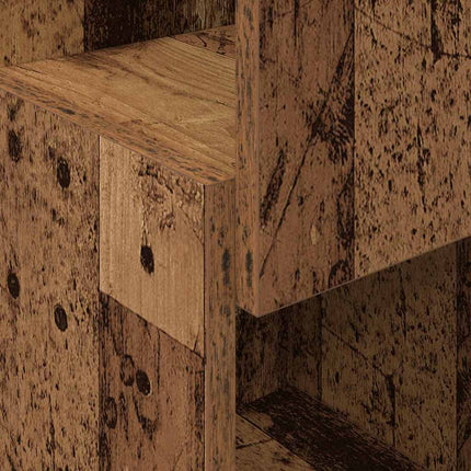 Hjørneskab 25,5x25x80cm Konstrueret træ Gammelt træ
