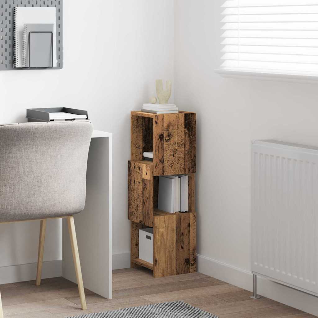 Hjørneskab Gammelt træ 25,5x25x80cm Konstrueret træ