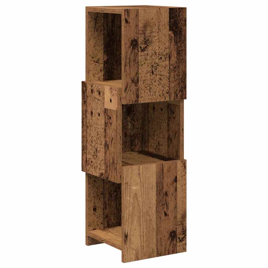 Hjørneskab Gammelt træ 25,5x25x80cm Konstrueret træ
