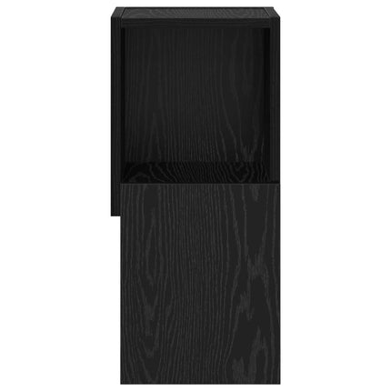 Hjørneskab Sort eg 25,5x25x55cm Konstrueret træ
