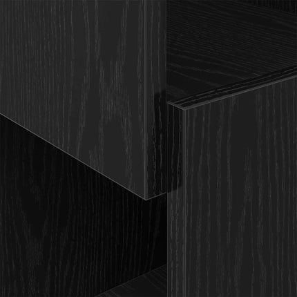 Hjørneskab 30,5x30x95cm Konstrueret træ Sort eg