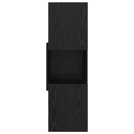 Hjørneskab 30,5x30x95cm Konstrueret træ Sort eg