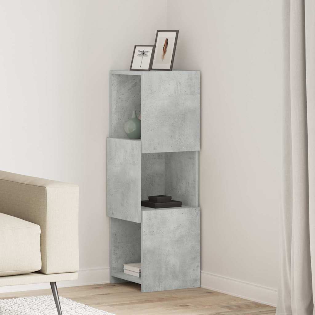 Hjørneskab Beton Grå 30,5x30x95cm Konstrueret træ