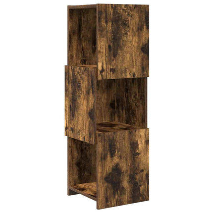 Hjørneskab 30,5x30x95cm Konstrueret træ Røget eg