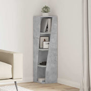 Hjørneskab Beton Grå 27,5x27x102cm Konstrueret træ