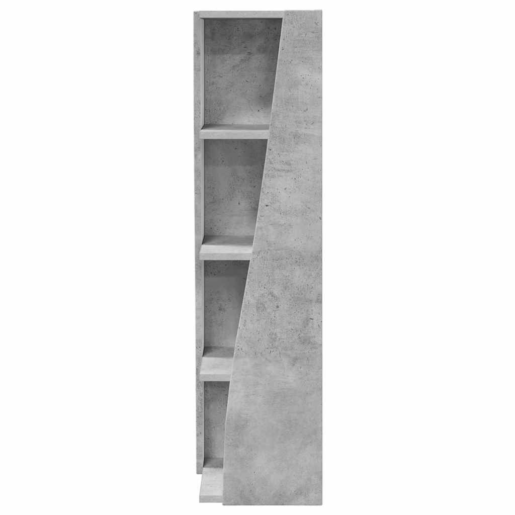 Hjørneskab Beton Grå 27,5x27x102cm Konstrueret træ