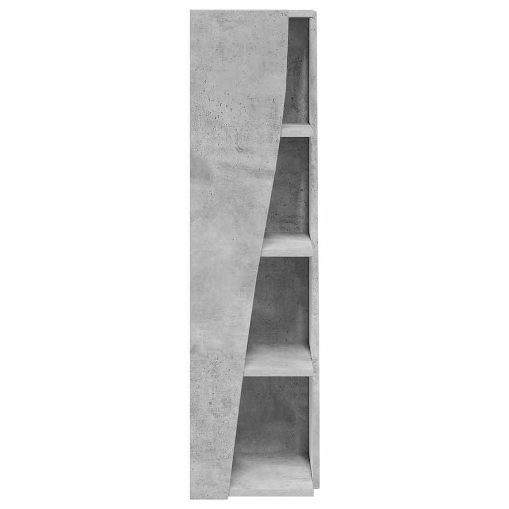 Hjørneskab Beton Grå 27,5x27x102cm Konstrueret træ