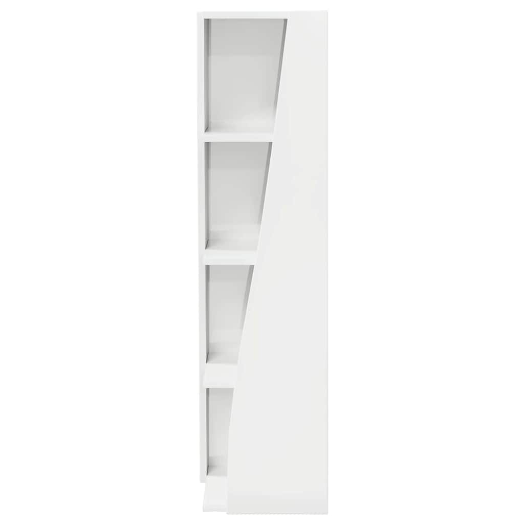 Hjørneskab Høj gloss hvid 27,5x27x102cm Konstrueret træ