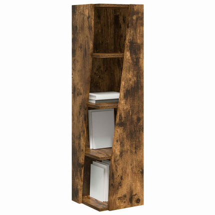 Hjørneskab 27,5x27x102cm Konstrueret træ Røget eg