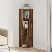 Hjørneskab Gammelt træ 27,5x27x102cm Konstrueret træ