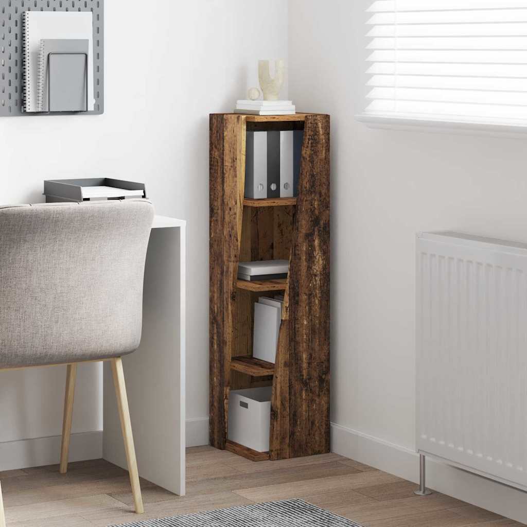 Hjørneskab Gammelt træ 27,5x27x102cm Konstrueret træ