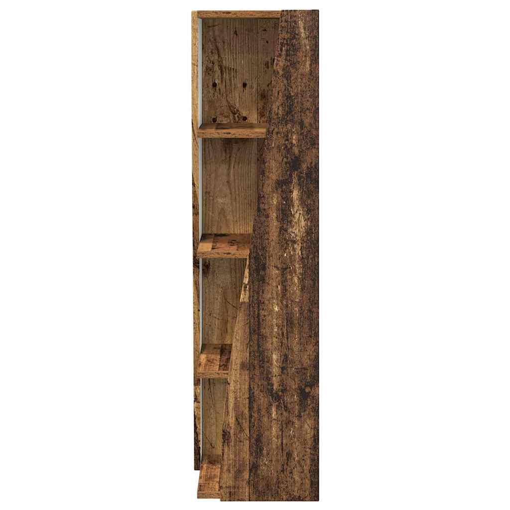 Hjørneskab Gammelt træ 27,5x27x102cm Konstrueret træ