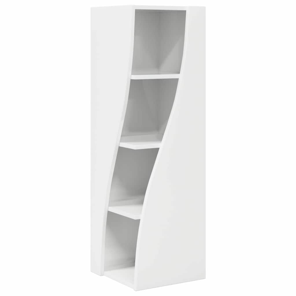 Hjørneskab Høj gloss hvid 32x32x102cm Konstrueret træ