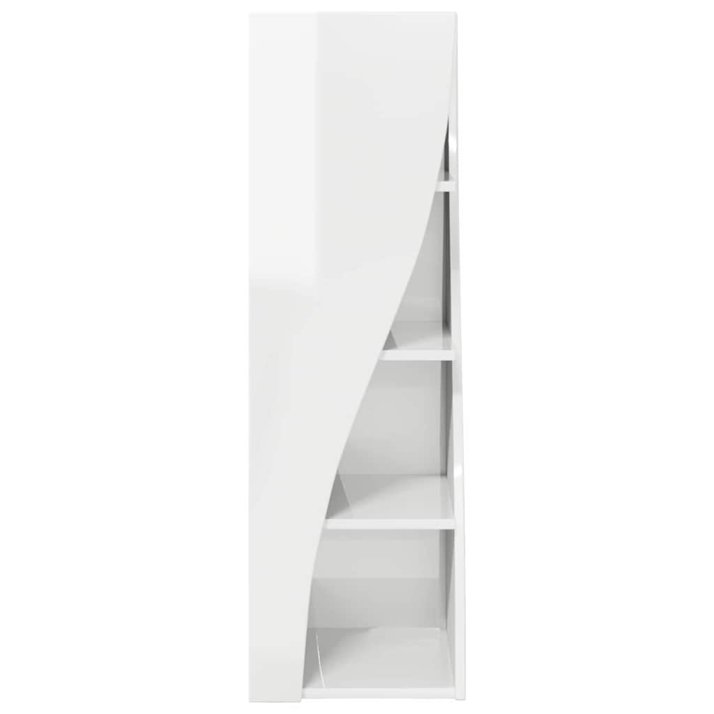 Hjørneskab Høj gloss hvid 32x32x102cm Konstrueret træ