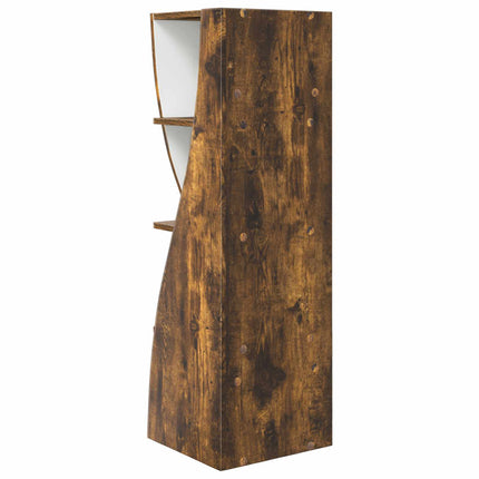 Hjørneskab 32x32x102cm Konstrueret træ Røget eg