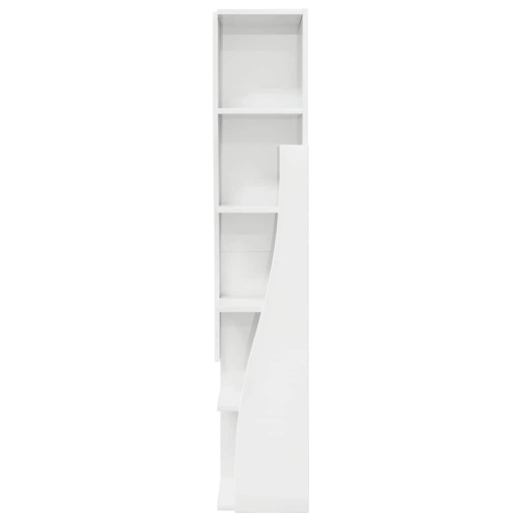 Hjørneskab Høj gloss hvid 27,5x27x140cm Konstrueret træ