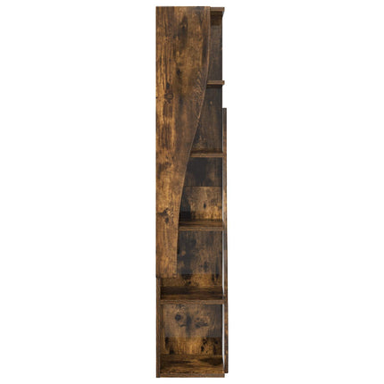 Hjørneskab 27,5x27x140cm Konstrueret træ Røget eg