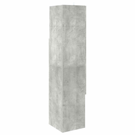 Hjørneskab 32x32x140cm Konstrueret træ Beton Grå