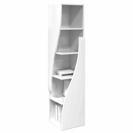 Hjørneskab 32x32x140cm Konstrueret træ Høj gloss hvid