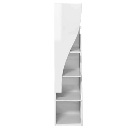 Hjørneskab 32x32x140cm Konstrueret træ Høj gloss hvid