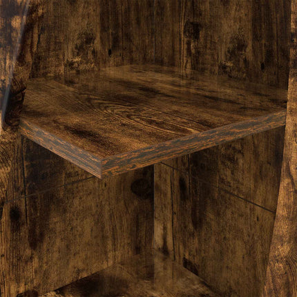 Hjørneskab 32x32x140cm Konstrueret træ Røget eg