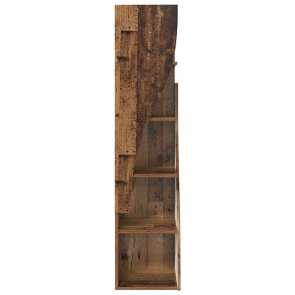Hjørneskab 32x32x140cm Konstrueret træ Gammelt træ